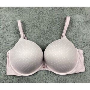 Victoria’s Secret body by Victoria light lavender purple polka dot bra